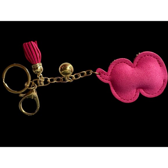 Pink and Blue Emoji Eyes Rhinestone Keychain Bag Charm - Picture 3 of 8